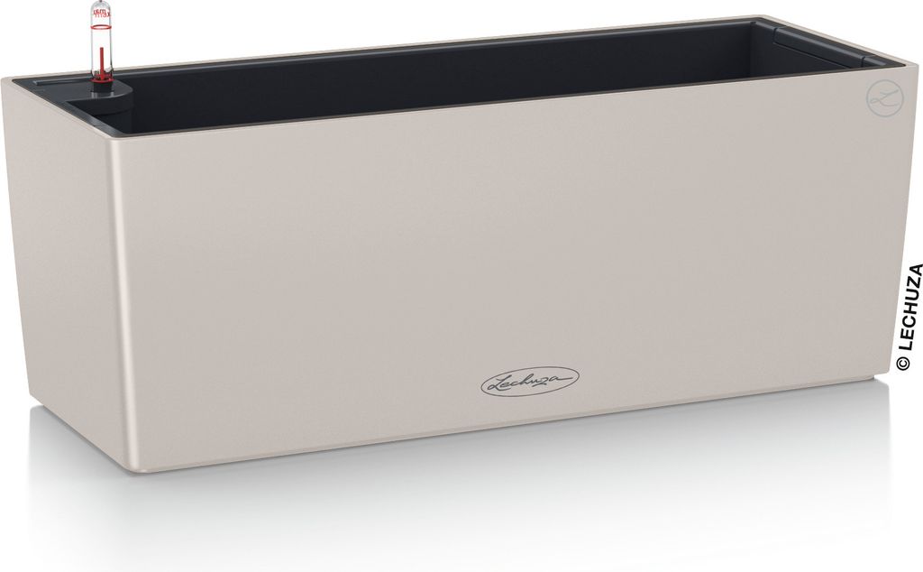 LECHUZA-Pflanzgefäß BALCONERA Color 50 Sandbraun | Balkonkasten mit Bewässerungssystem | matte Oberfläche | 50 x 19 x 19 cm | 15696