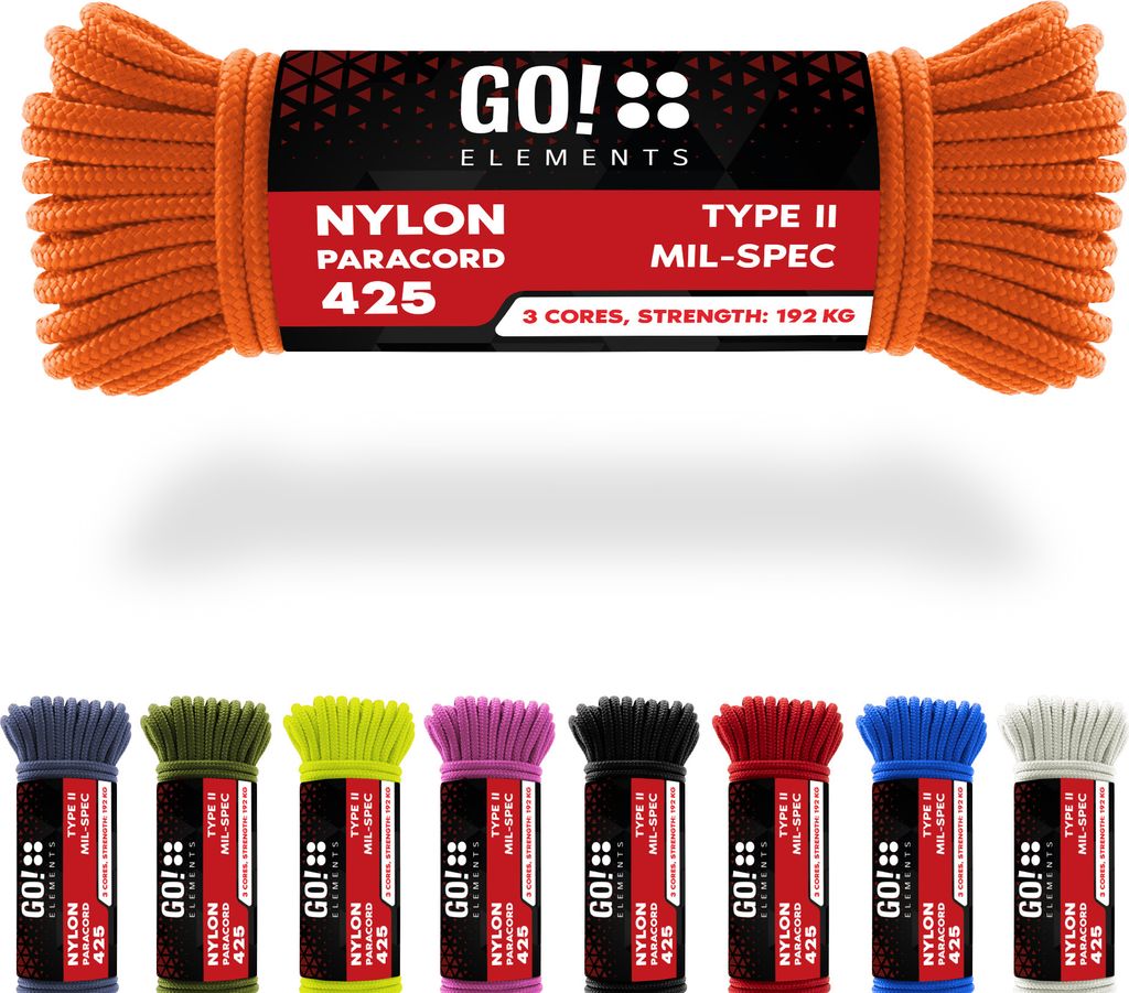 GO!elements 15m Paracord Seil aus reißfestem Nylon - 3mm Produktbild 