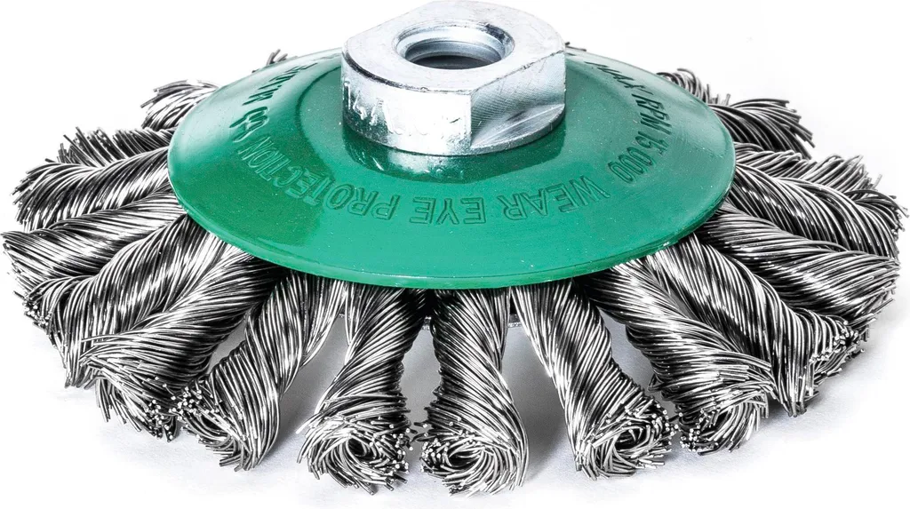 Spazzola Acciaio Lessmann 115x0,5 mm per Rimozione Ruggine M14