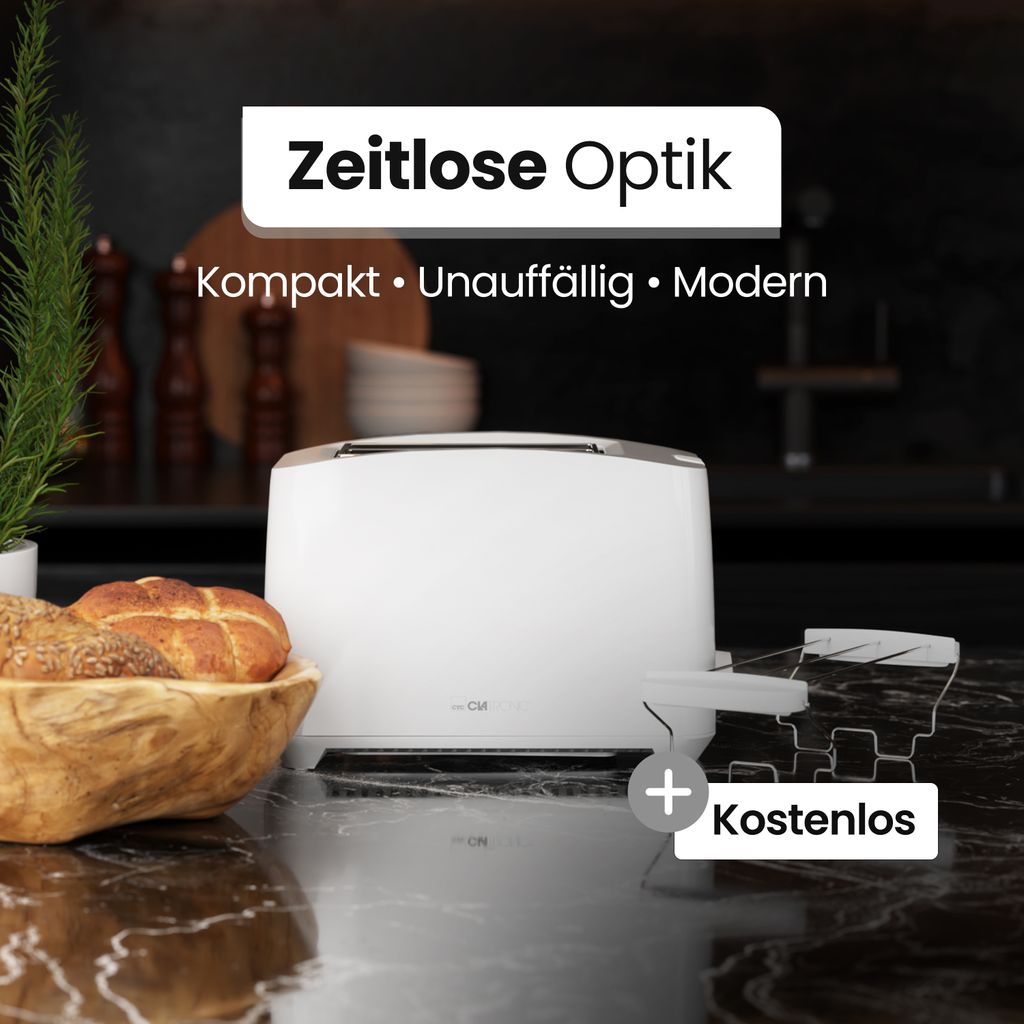 Clatronic kompakter Toaster 2 Scheiben | Toaster mit Produktbild 5