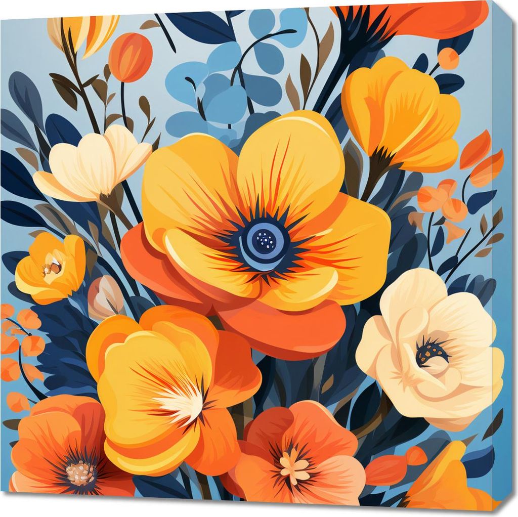 Bild 70x70cm Florale Majestät