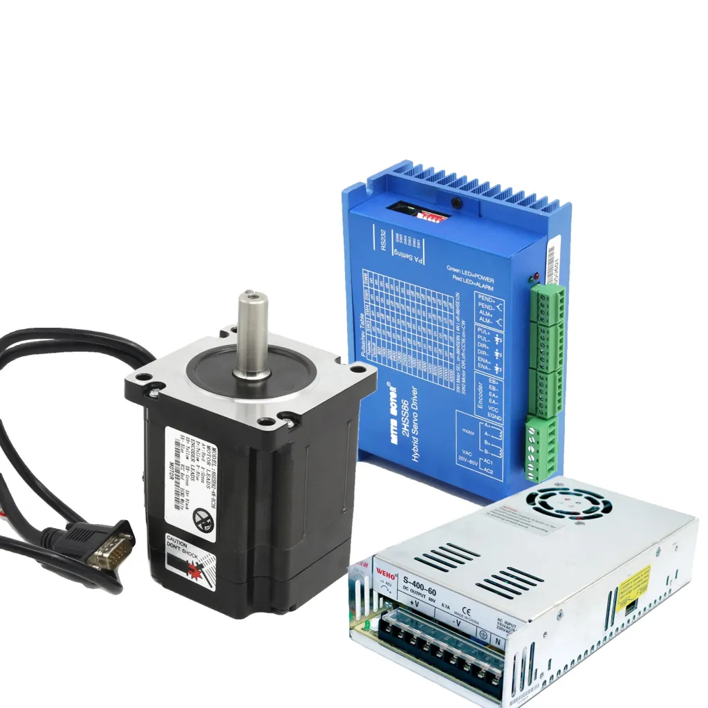 Moteur Nema34 Closed Loop Servo 4,5Nm et Pilote HSS86 avec Alimentation