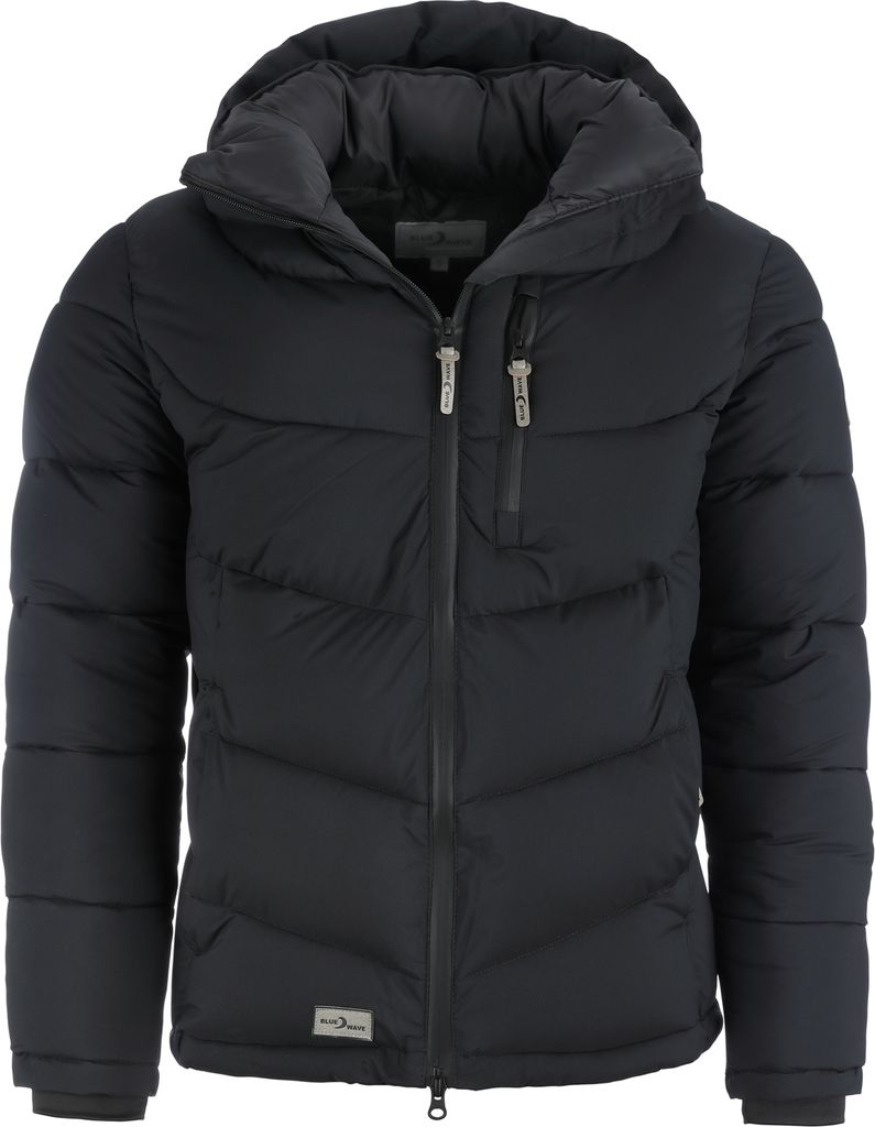Blue Wave Herren Steppjacke Jesper - Jacke gesteppt mit abhnehmbarer Kapuze in Schwarz Größe 4XL