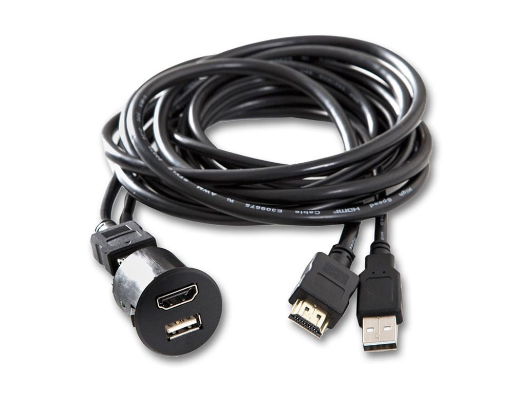 Alpine KCU-1H, USB- / HDMI-Einbaubuchse für