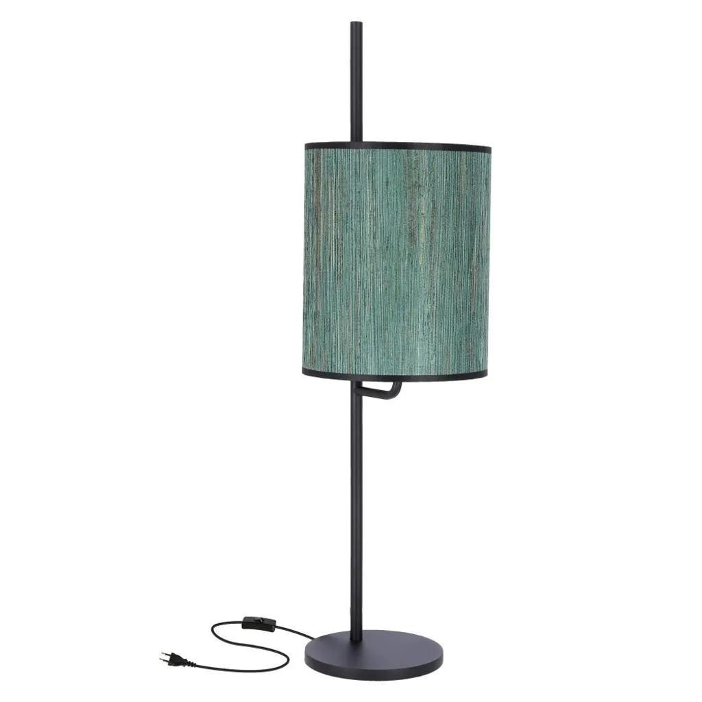 Lampe de bureau moderne bicolore BENDI - Noir / Vert - Ampoule E27