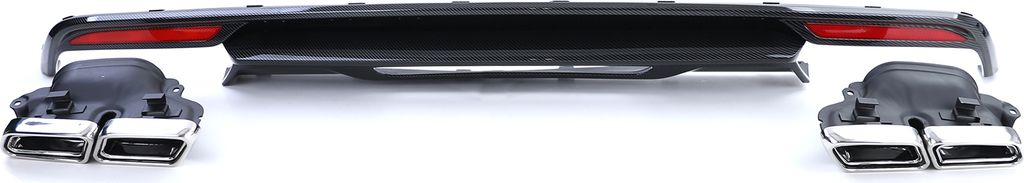 Sport Heckdiffusor Carbon Look mit Endrohren | Kaufland.de