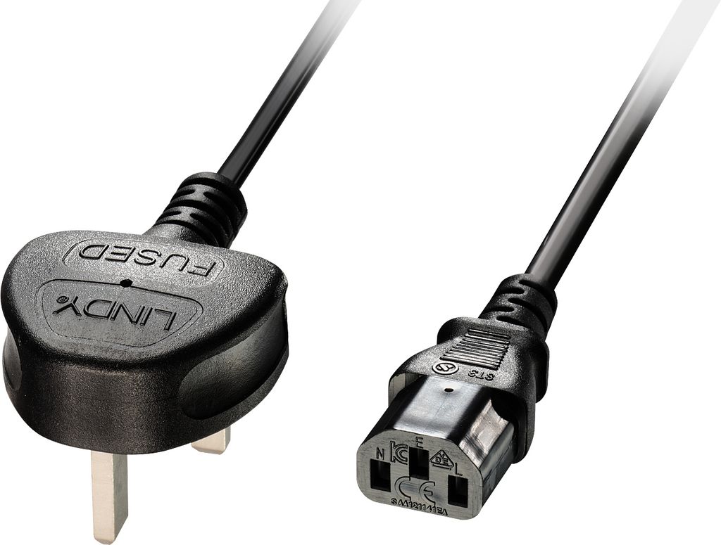 Lindy Stromkabel - IEC 60320 C13 bis BS 1363 (M)