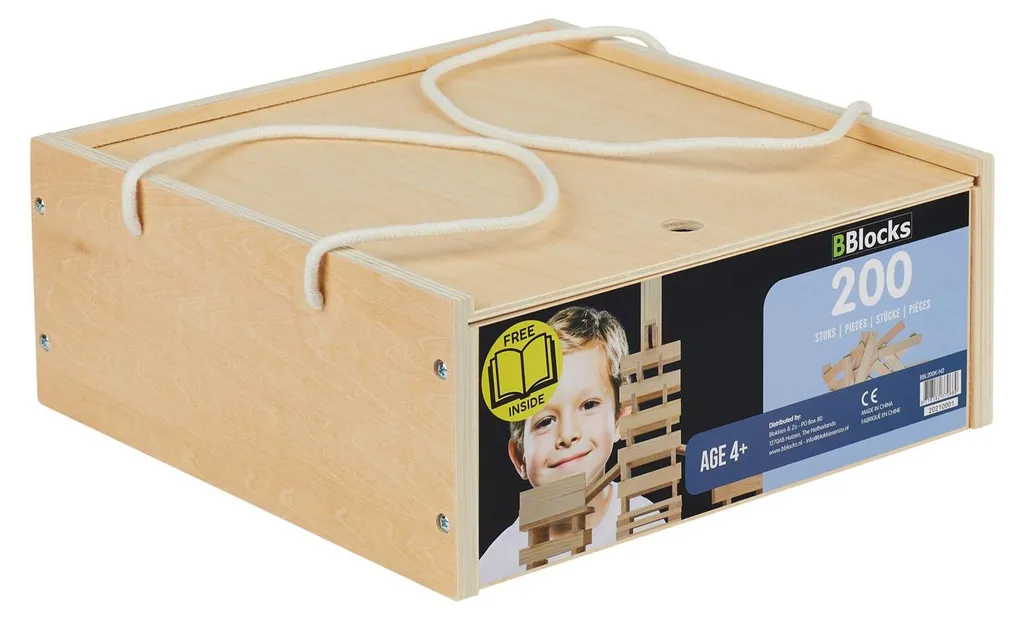 Jeu éducatif en bois BBlocks 200 pièces pour l'éveil et le calme