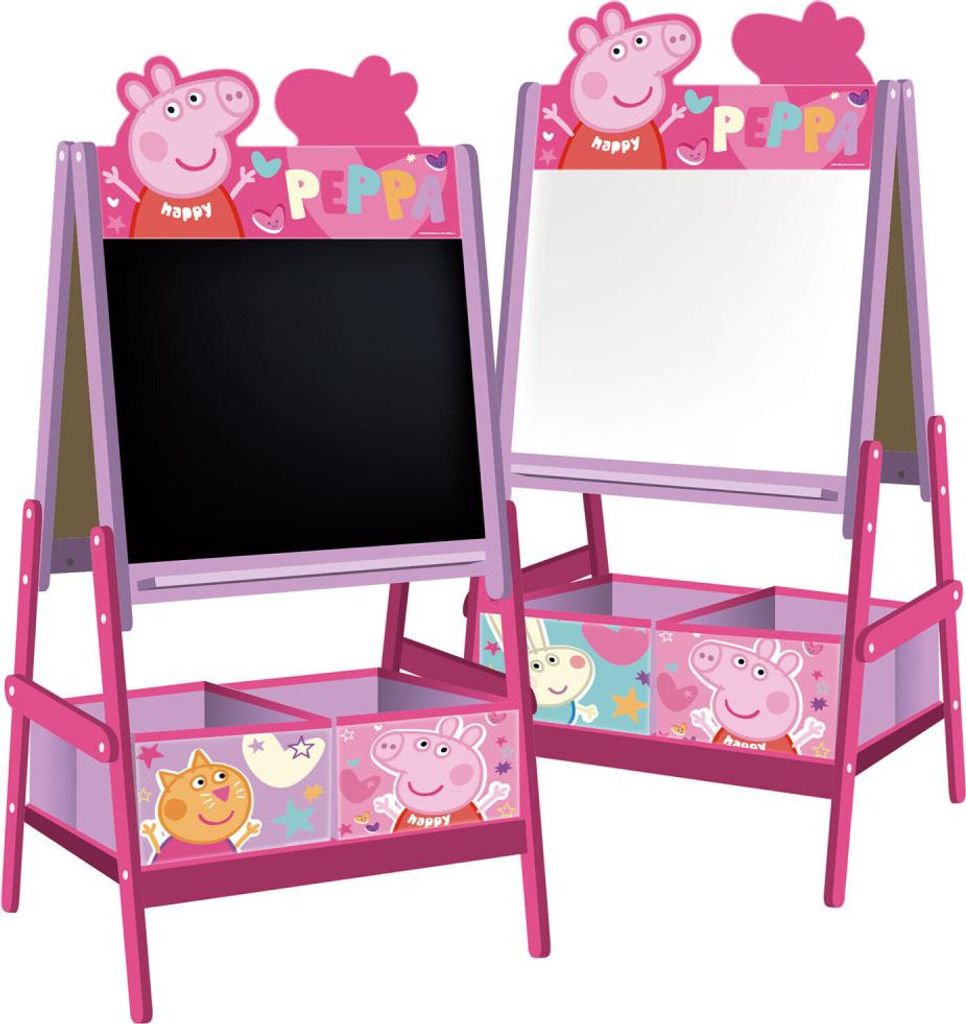 Doppelseitige Tafel für Kinder mit Aufbewahrungsbox PEPPA PIG, PP14444