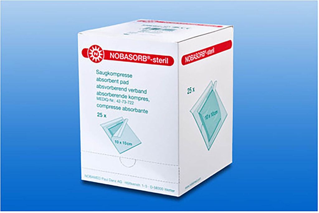 Compresses absorbantes Nobasorb-Steril 20x30 cm 15 pces Image du produit 