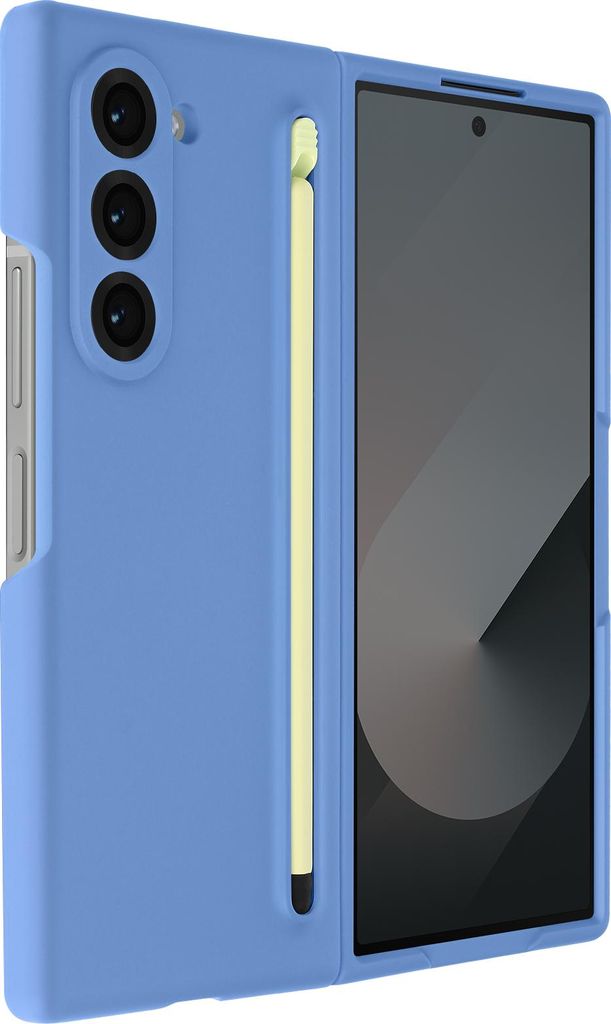 Avizar, Soft Touch Schutzhülle Samsung Galaxy Z Fold6 mit Eingabestift, Blau