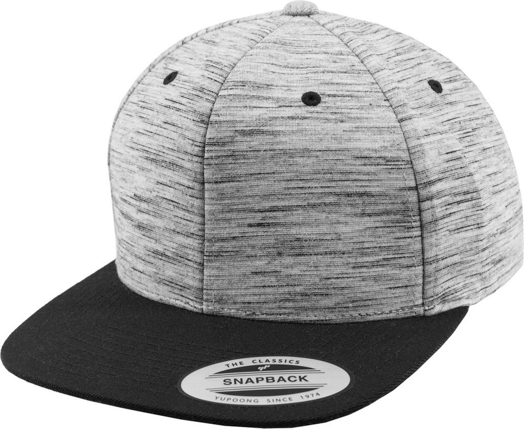 Flexfit By Yupoong Uni Streifen-melierte Baseballkappe RW7628 (Einheitsgröße) (Schwarz/Grau)