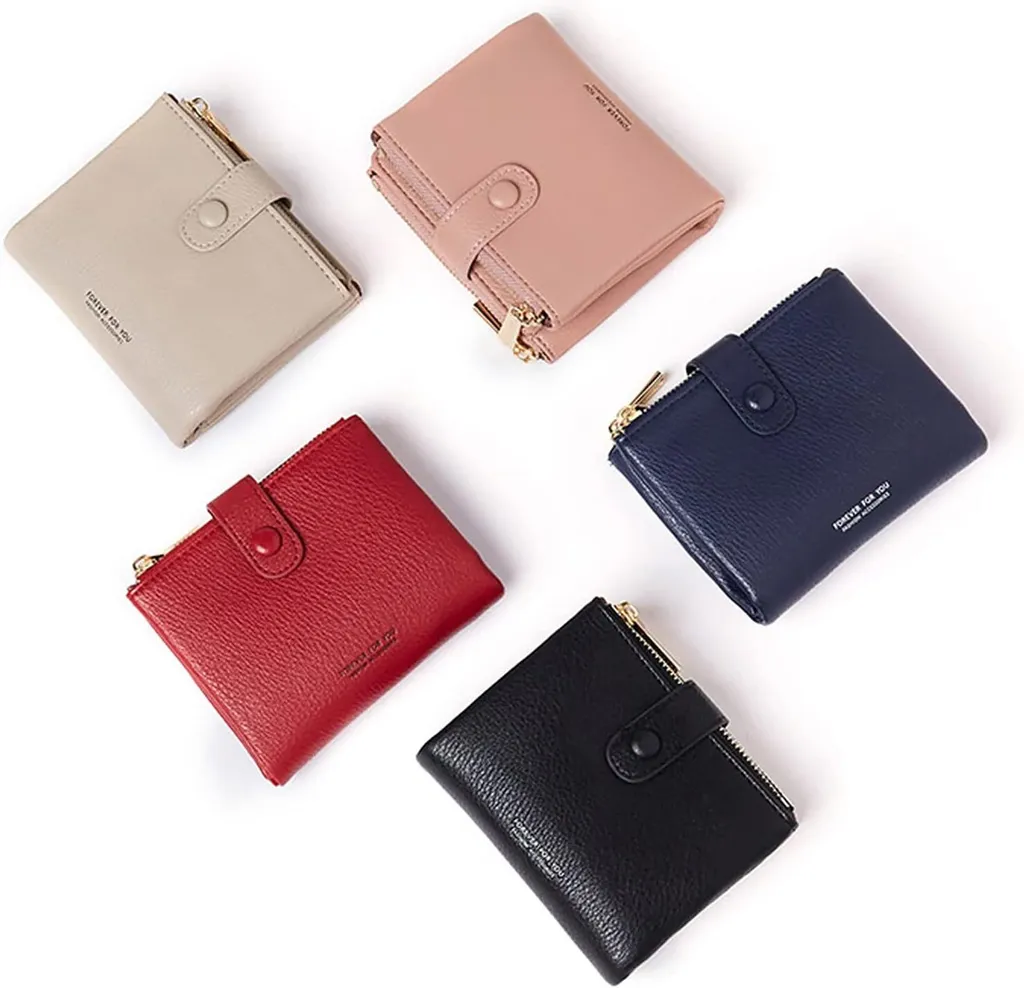 Piccolo Portafoglio Donna Organizzato - Finto Cuoio Resistente Slim - 6