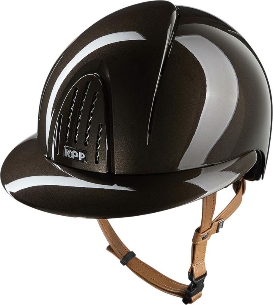KEP Smart Nova Metal Polish beige Strap Polo Visor Reithelm