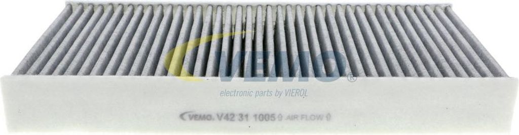 VEMO V42-31-1005 Innenraumfilter Pollenfilter passend für PEUGEOT 407 SW (6E) Aktivkohle