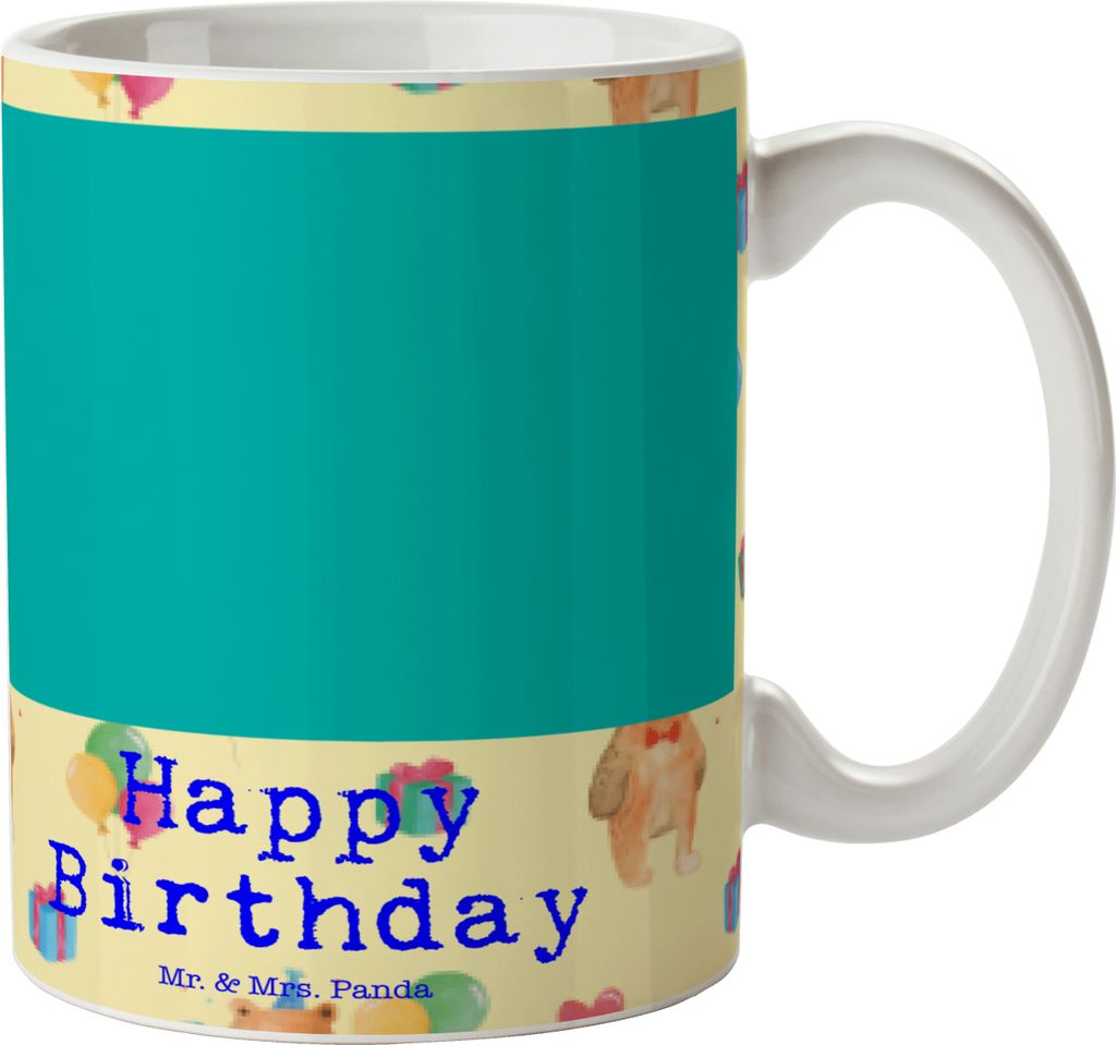 Mr. & Mrs. Panda Tasse Bär Geburtstag - Gelb - Geschenk, Glückwunsch, Kaffeetasse, Teddy, Kaffeebecher, keramik, Alles Gute, Trinkbecher, Keramik...