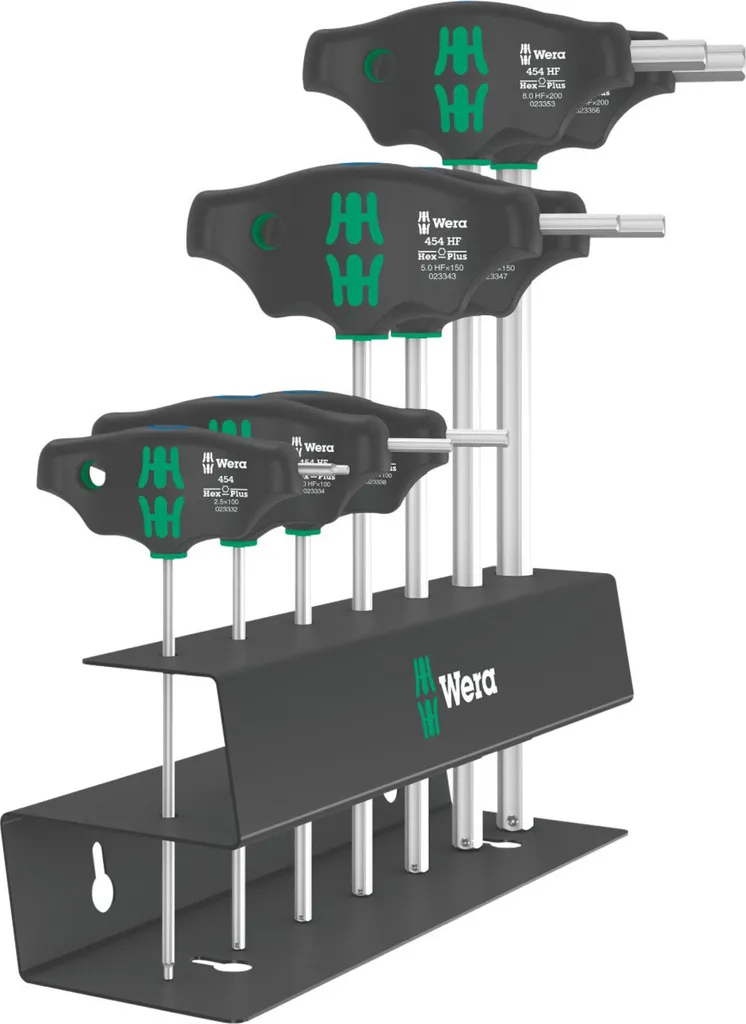 Wera 454/7 HF Set 2: Giraviti a T Hex-Plus con Tenuta Meccanica 7 Pz