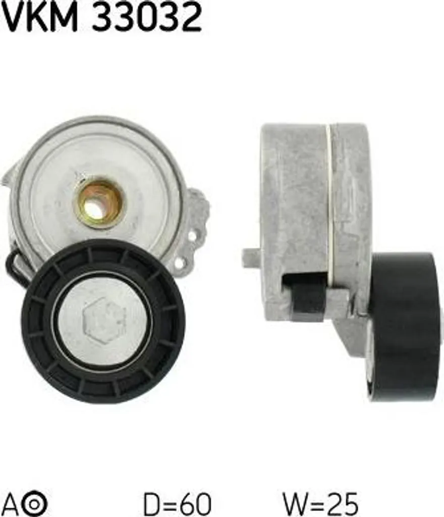 Rouleau tendeur SKF VKM 33032 pour courroie OE 1613840080 Berlingo C4