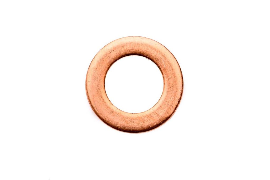 POLBERIS Kupferdichtung Unterlegscheibe 10x19x1mm Dichtscheibe Gewindeverbindungen rostfrei hitzebeständig für Auto und Industrie
