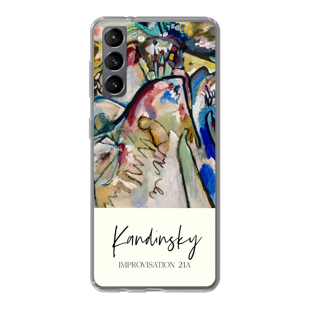 MuchoWow Handyhülle Schutzhülle Hülle für Samsung Galaxy S21 Improvisation 21A - Kandinsky - Alte Meister Silikon Softcase Handy Hülle - Sof...