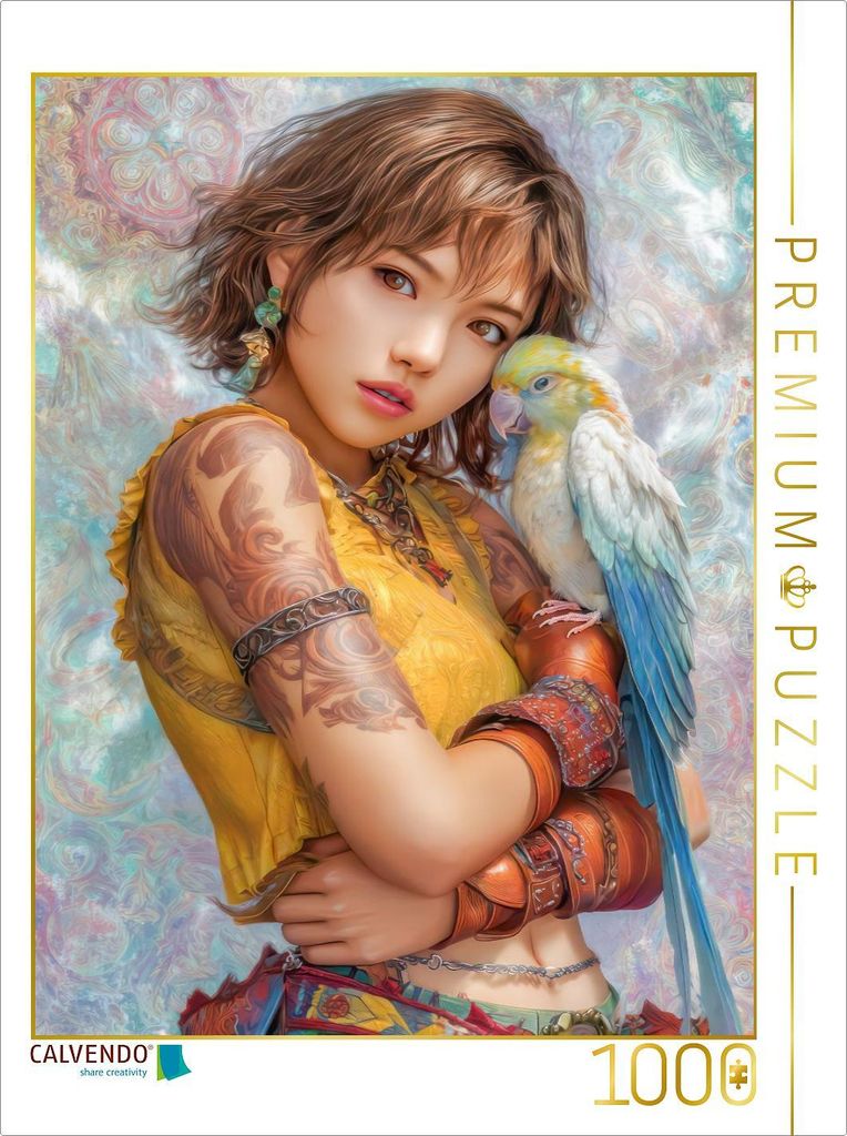 CALVENDO Puzzle Taatoo Frauen in Manga-Ästhetik | 1000 Teile Lege-Größe 64x48cm Foto-Puzzle für glückliche Stunden