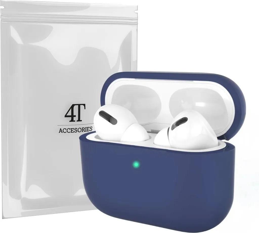 Cover Silicone AirPods Pro 1 Blu Navy - Protezione Anti-Graffio Slim