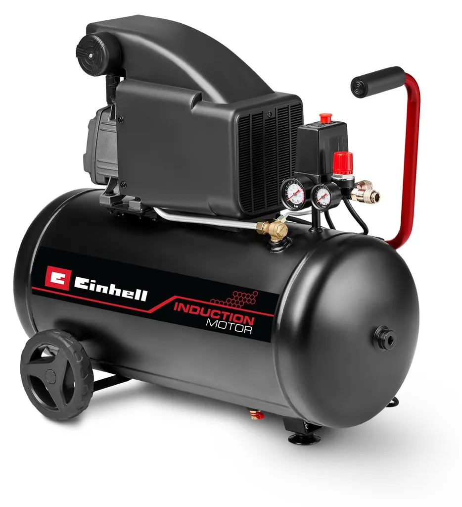 Compresseur d'air 1800 W 10 bar moteur induction et cuve 50 L robuste