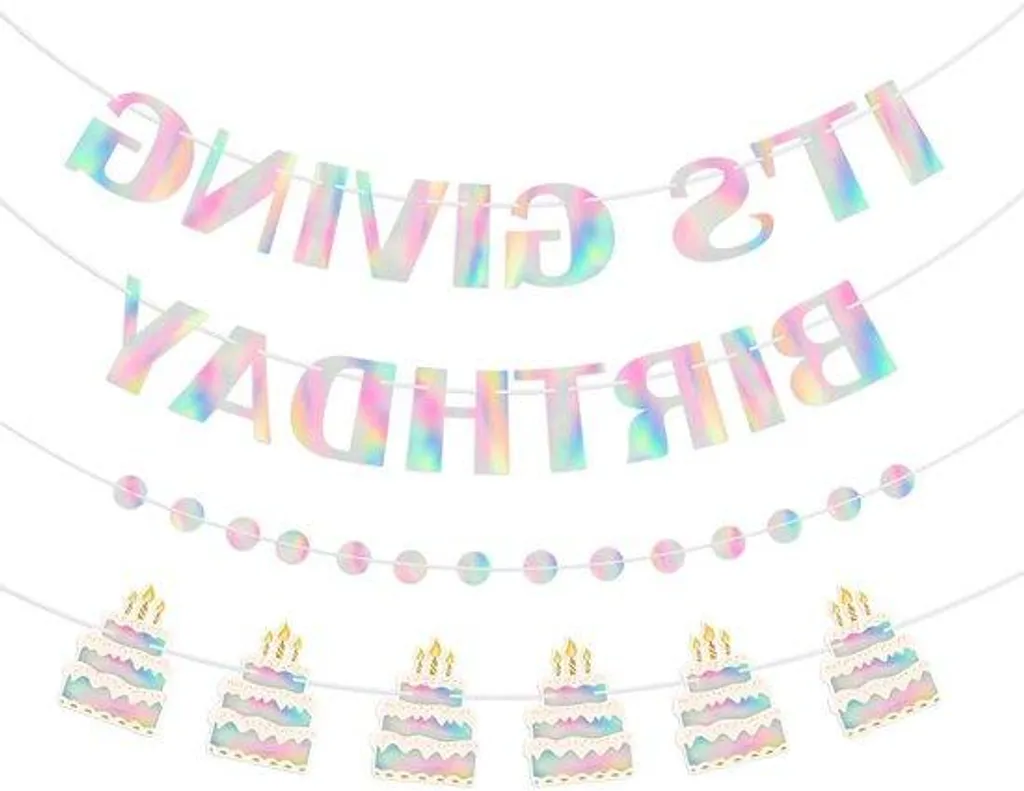 Bannière d'anniversaire pour fête en intérieur, déco murale facile