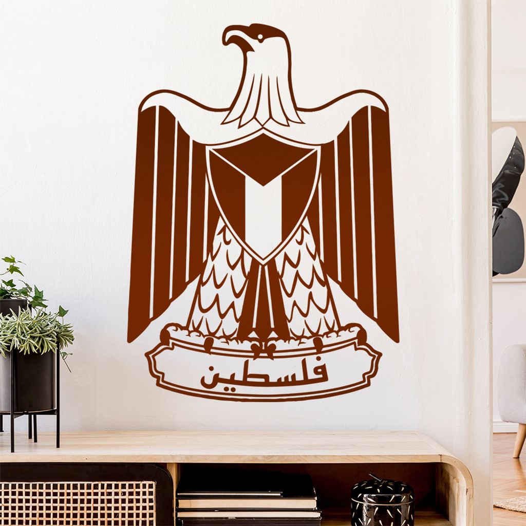 Palästina Wappen Wandtattoo Wandaufkleber Wall Sticker - Dekoration, Küche, Wohnzimmer, Schlafzimmer, Badezimmer