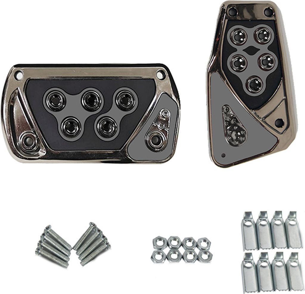 2-teiliges Ersatzset für rutschfeste Pedalbezüge für Automatikgetriebe, verschleißfest, einfache Installation, Gaspedal, Bremspedalbezüge, Aut...