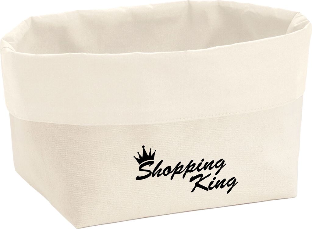 Huuraa Organizer Shopping King Krone 8 Liter Large Canvas Baumwolle Utensilo Geschenkidee