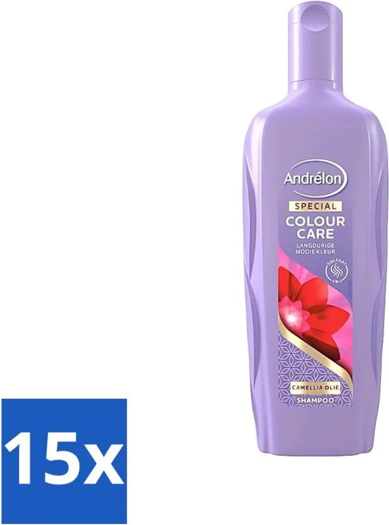 Andrélon Colour Care Shampoo Senza Solfati 300ml - Stock Risparmio 15 Pezzi