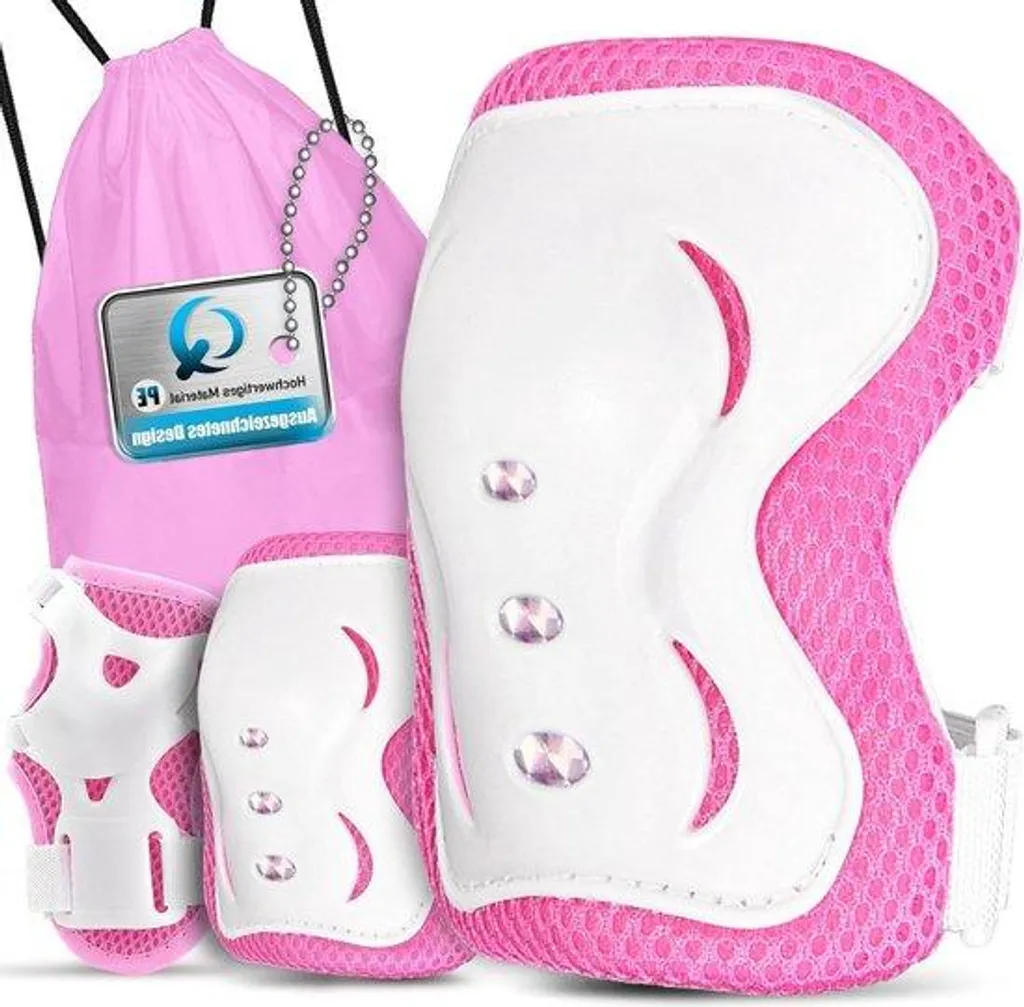 Lot de genouillères et coudières enfants pour roller et skate - 4 pièces