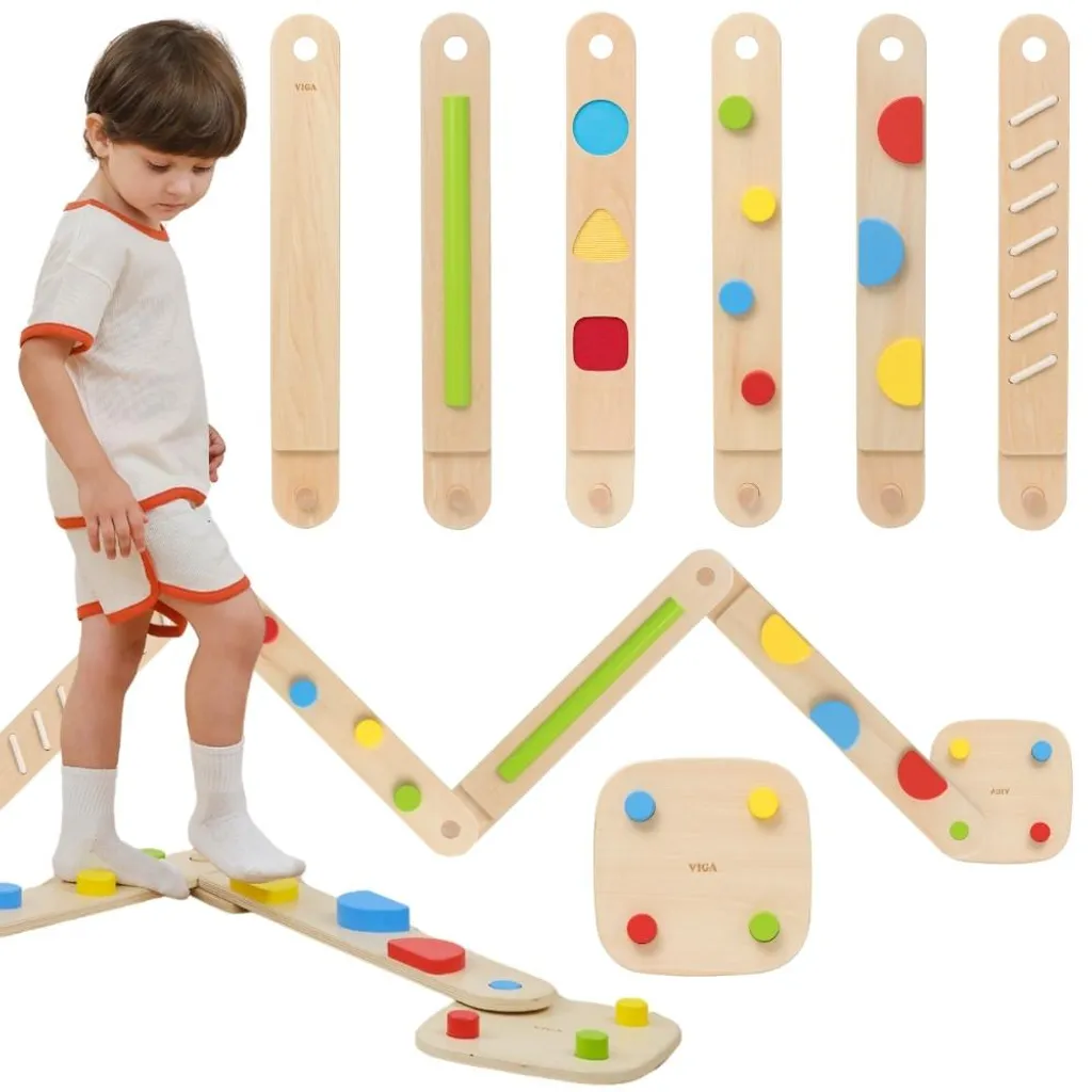 Aménager un parcours sensoriel enfant avec la poutre d'équilibre Viga