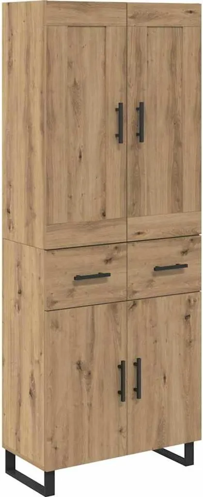 Optimisez votre Espace avec cette Armoire Haute Chêne Artisanal 69,5cm