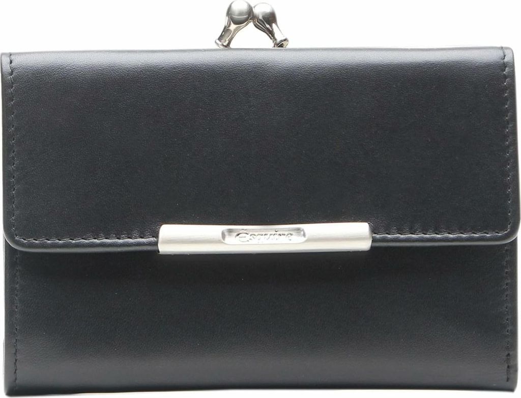 Esquire Leder Geldbörse Helena RFID Wallet Black schwarz