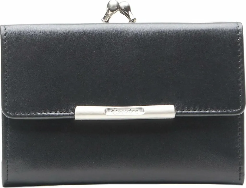 Esquire Helena Portafoglio Donna in Pelle Nera con Protezione RFID