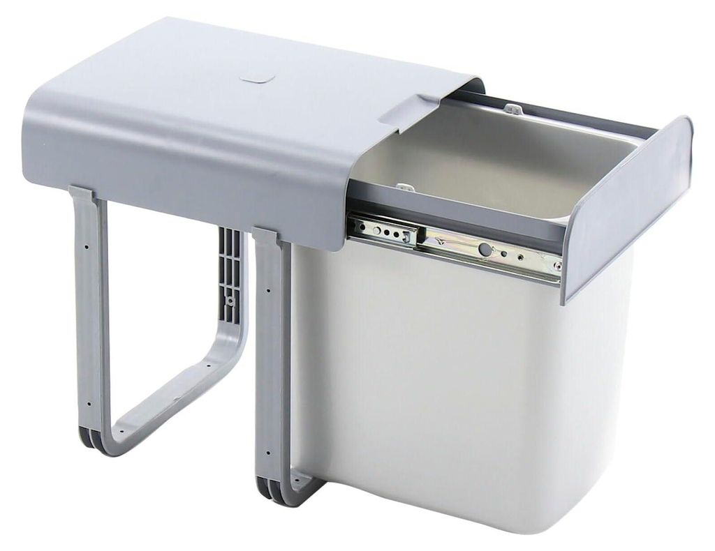 Pattumiera da incasso Ekotech Aladin 16L grigia per mobile Immagine del prodotto 