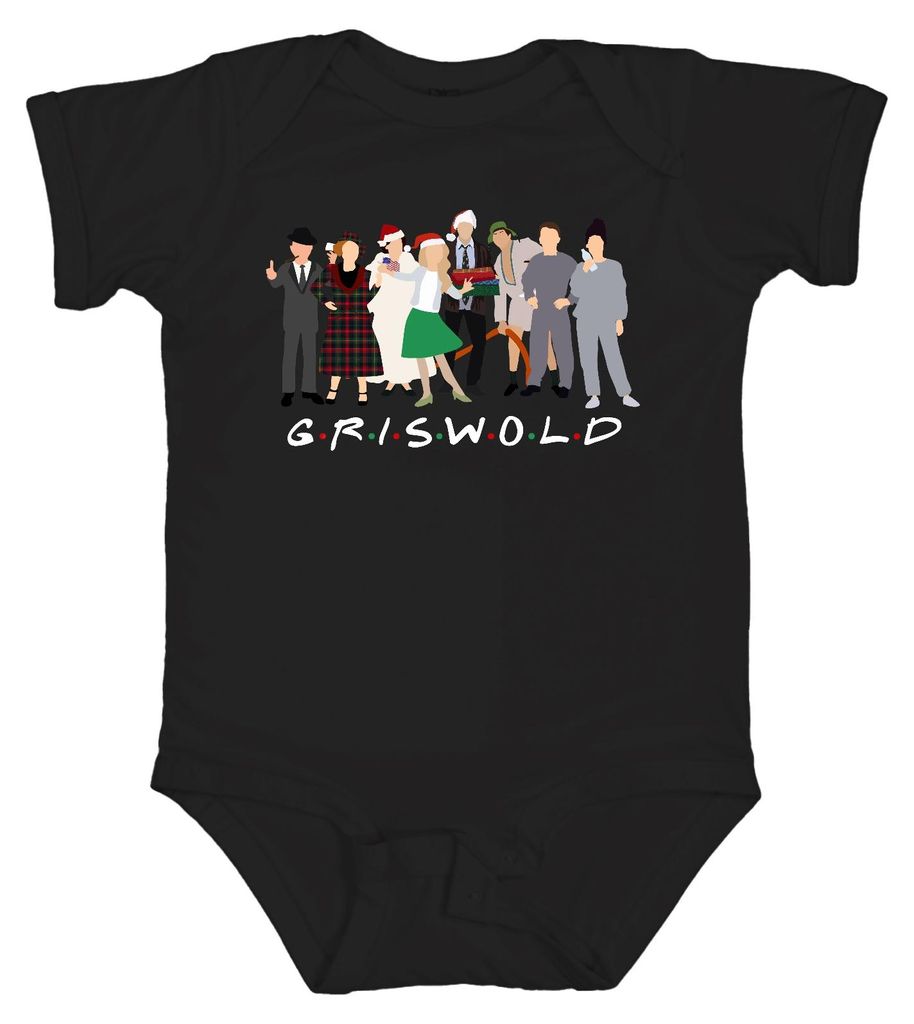 Griswold Weihnachten Familie Chaos Geschenk lustig Kultfilm Unisex Baby Body, Schwarz, 0/3