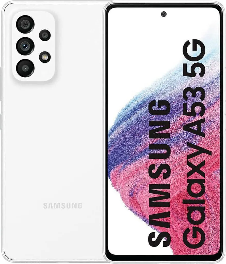Smartphone Samsung Galaxy A53 5G 128 Go Blanc - Téléphone Mobile 6,5"