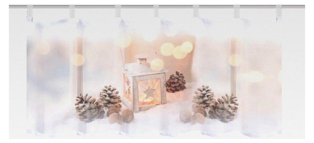 Laterne Cafehaus, Stoff, Natur, 45 x 120 x 0,1 cm