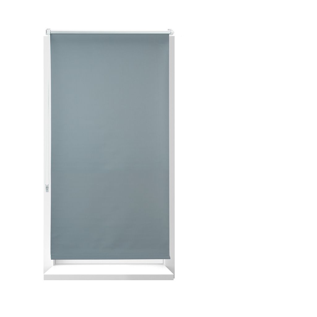 Relaxdays Verdunkelungsrollo, Hitzeschutz, Thermo Rollo Klemmfix, blickdichtes Seitenzugrollo 80x210, Stoff 76 cm, grau