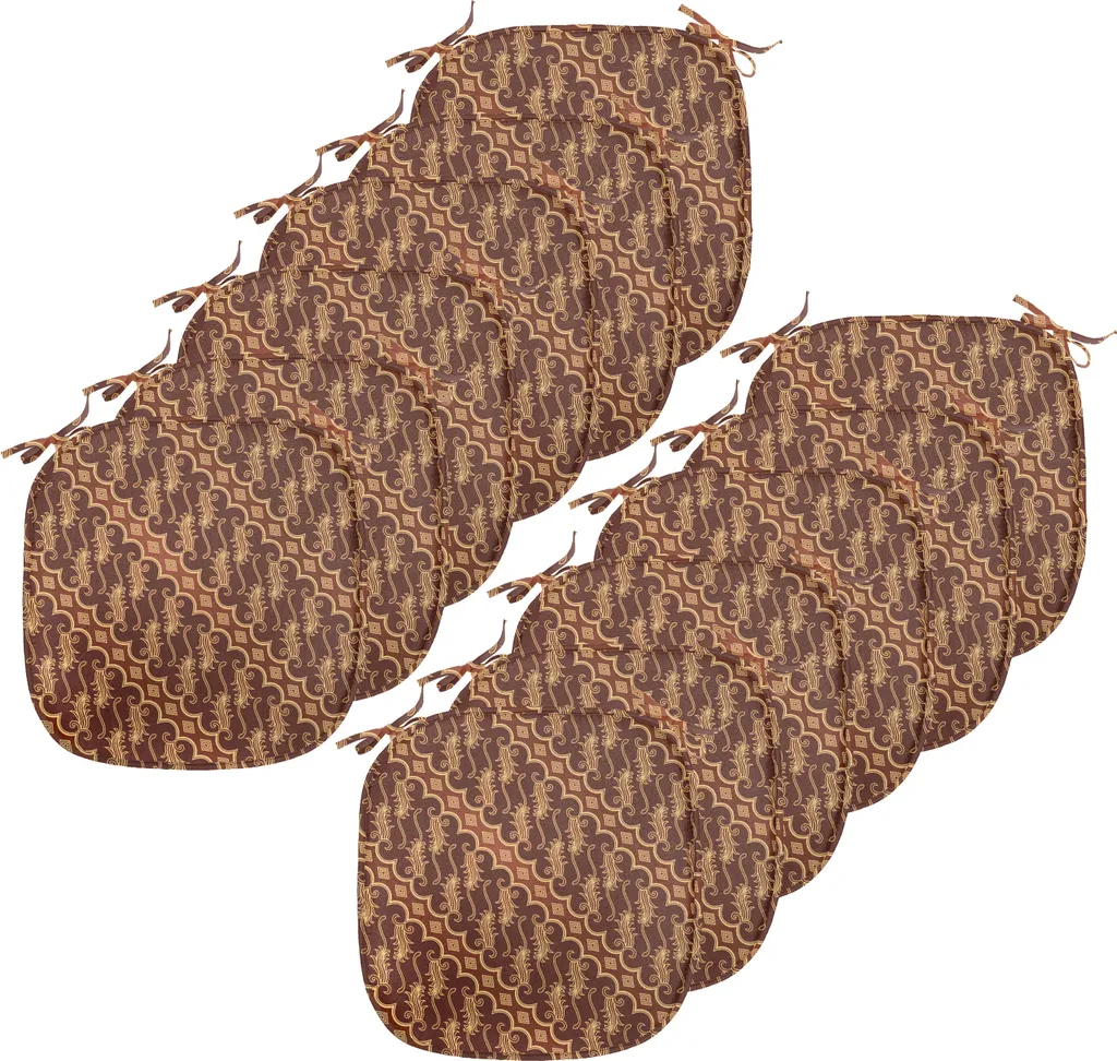 Cuscini Sedie 40x40 ABAKUHAUS Marrone Caramello - Set 12 Pezzi