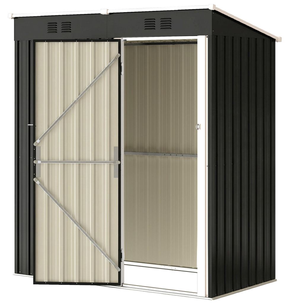 Outsunny metalen tuinhuis, 1,37 m², afsluitbaar. Tuinhuis Productafbeelding 