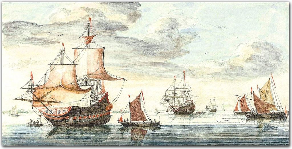 Coloray - Bild aus Glas - 120x60 cm - wanddekoration wohnzimmer glasblock mit bild gehärtetes Glas Dekoration Küche - Ozean Seeschiffe Himmel