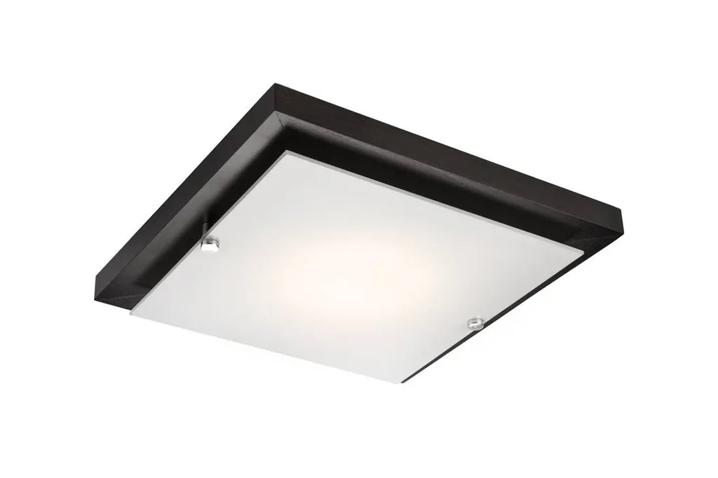 Plafonnier WENGE E27 H:6.5cm - Luminaire Dimmable Design Naturel