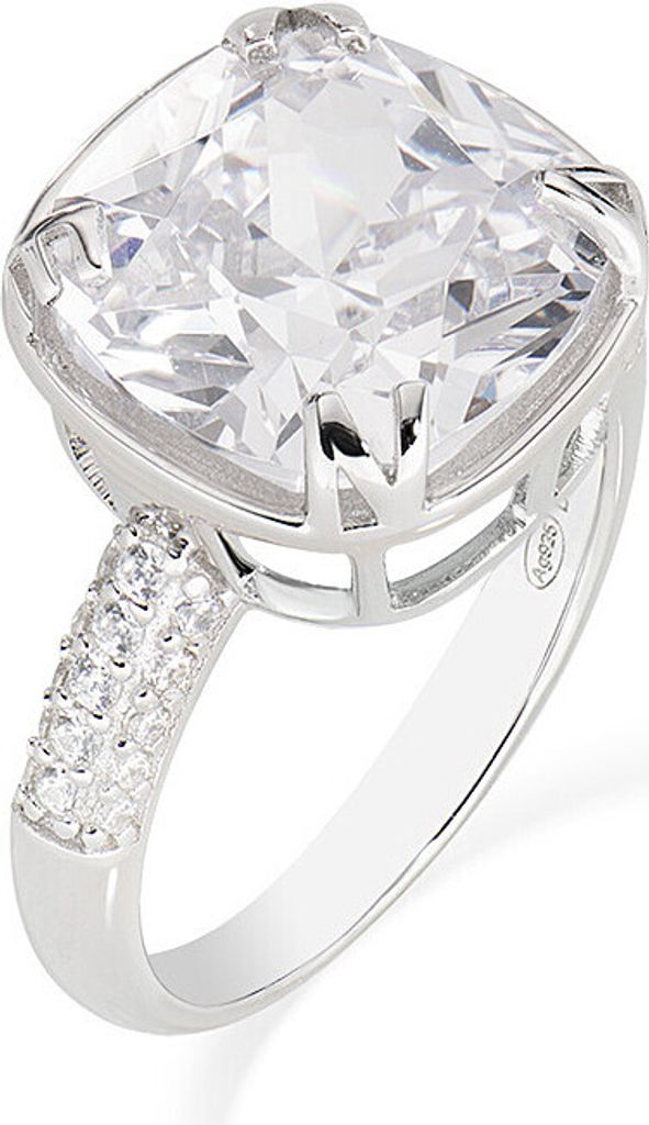 AMEN Ring Sterlingsilber silber 12 Damen Zirkonia RCK1QUBBBZ-12, RCK1QUBBBZ-14, RCK1QUBBBZ-16