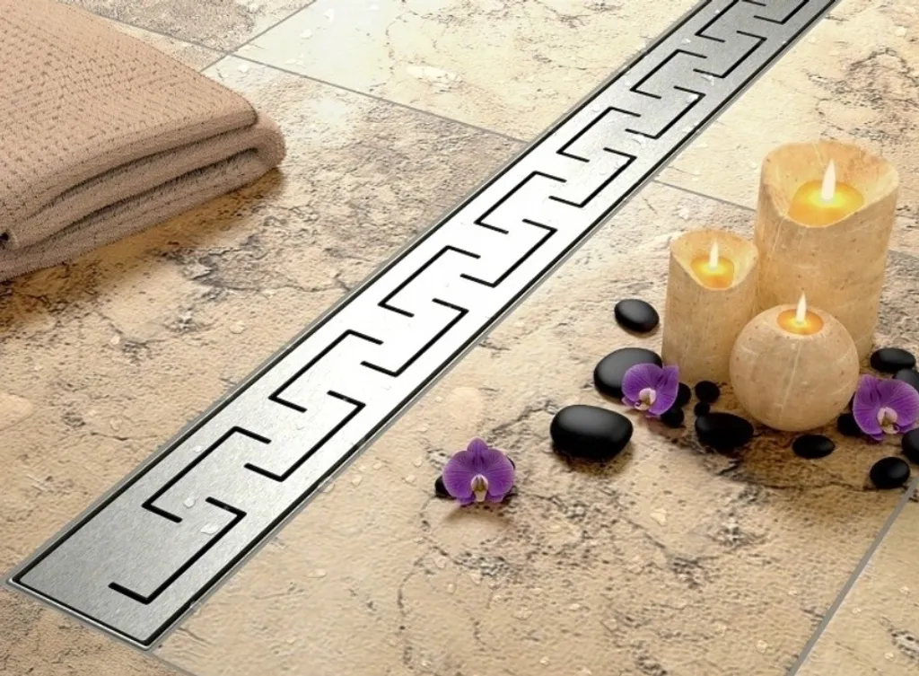 Drain de douche linéaire 80 cm Greek complet avec siphon ultra-plat