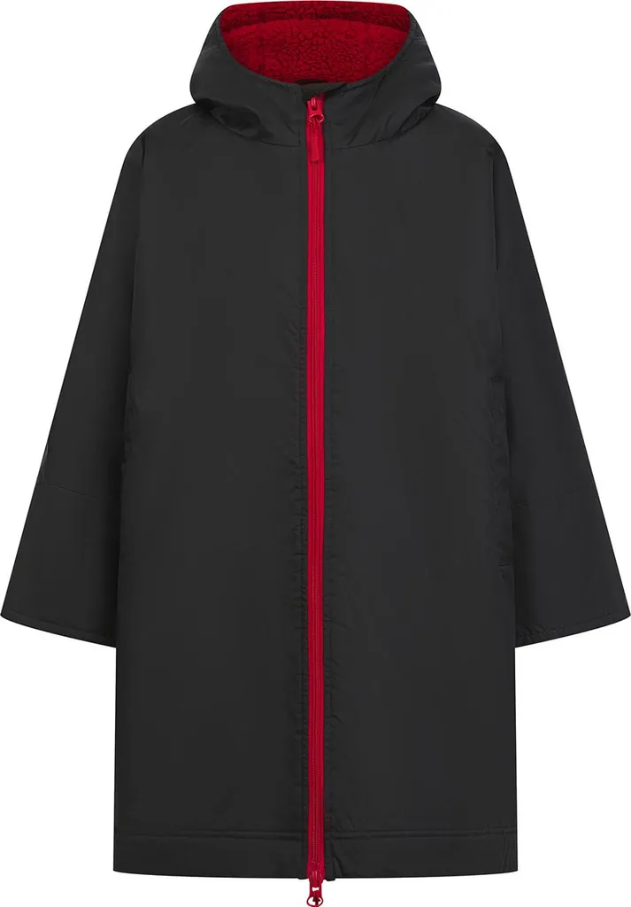 Robe de chambre enfant PC5160 Finden & Hales chaude en Noir et Rouge