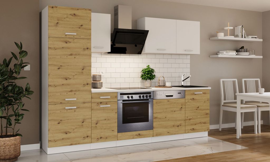 Küche Toni 270 cm Küchenzeile Küchenblock Singleküche Einbauküche